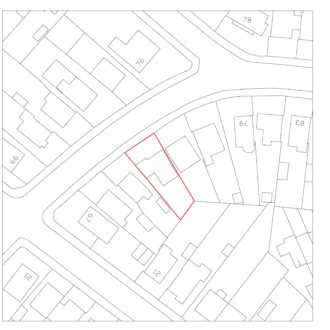 Ordnance Survey Map with Red Border