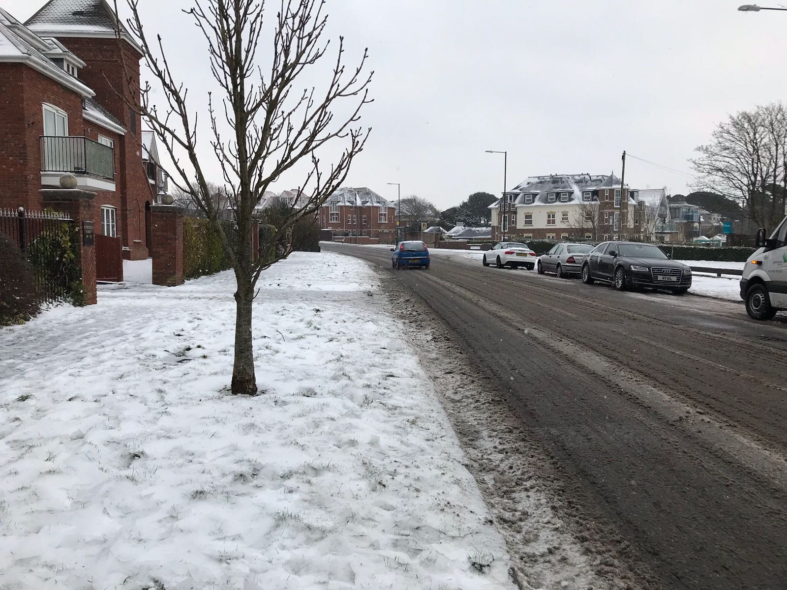 Snow on Bournemouth high street